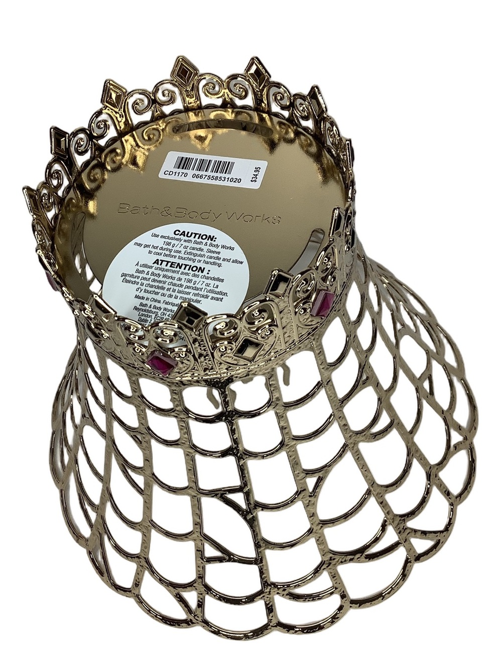 Bath & Body Works Halloween Spider Web Jeweled Candle Holder New - Picture 4 of 4
